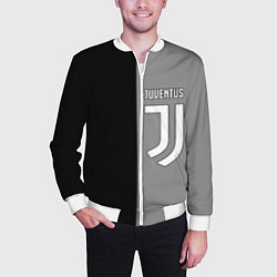 Бомбер мужской Ювентус геометрия, цвет: 3D-белый — фото 2