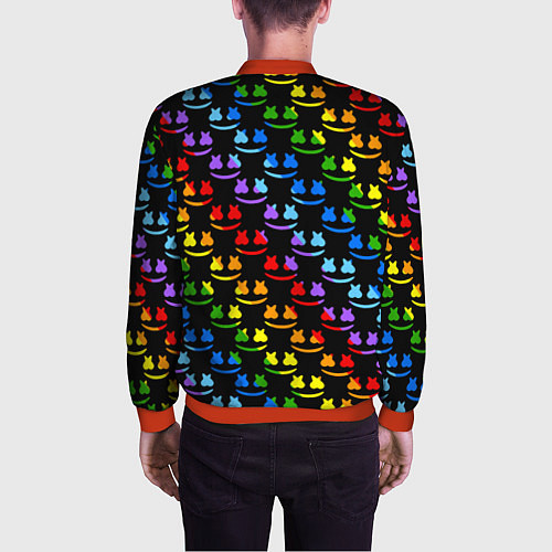 Мужской бомбер Marshmello dj colors / 3D-Красный – фото 4