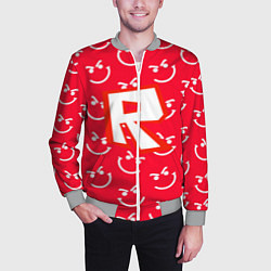 Бомбер мужской Roblox smile pattern, цвет: 3D-меланж — фото 2