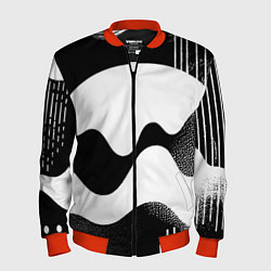 Бомбер мужской Солнечный дождь - абстракция, цвет: 3D-красный