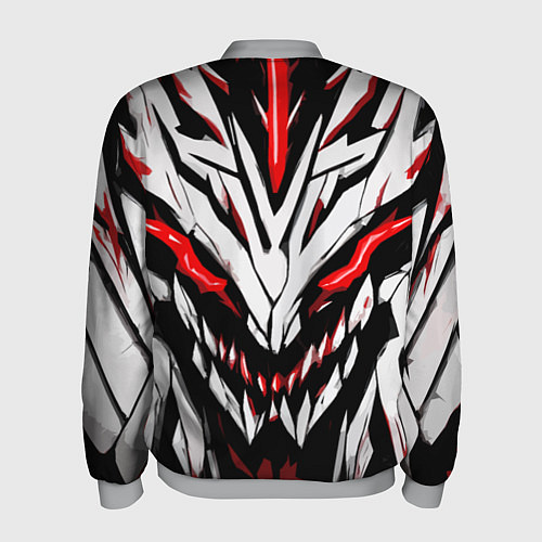 Мужской бомбер Красное абстрактное лицо монстра / 3D-Меланж – фото 2