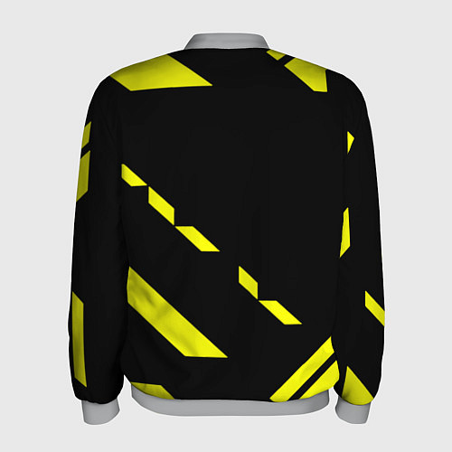 Мужской бомбер Nirvana geometry yellow / 3D-Меланж – фото 2