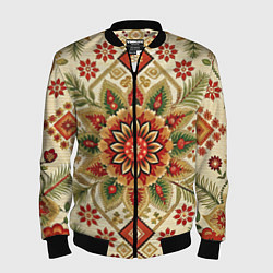 Мужской бомбер Русские классические узоры и орнамент