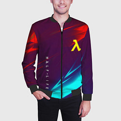 Бомбер мужской Half life stripes neon, цвет: 3D-черный — фото 2
