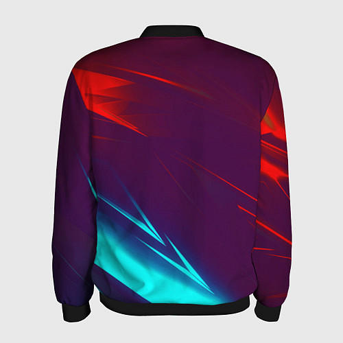 Мужской бомбер Half life stripes neon / 3D-Черный – фото 2