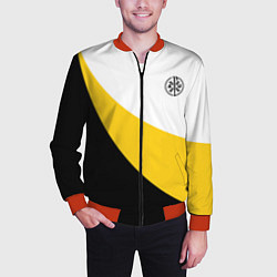 Бомбер мужской Сокрушу пред ним врагов его малый черный КЦК Никол, цвет: 3D-красный — фото 2