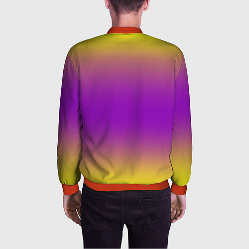 Мужской бомбер Градиент текстура абстракция / 3D-Красный – фото 4