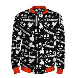 Мужской бомбер Fortnite black pattern