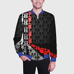 Бомбер мужской Marshmello pattern, цвет: 3D-синий — фото 2