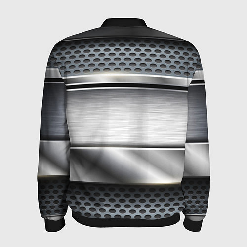Мужской бомбер BMW metal texture / 3D-Черный – фото 2