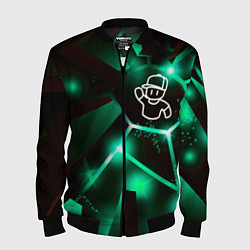 Бомбер мужской Stumble Guys разлом плит, цвет: 3D-черный