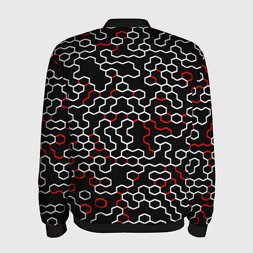 Мужской бомбер Mercedes benz броня текстура / 3D-Черный – фото 2