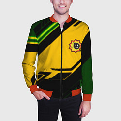 Бомбер мужской Serious Sam geometry, цвет: 3D-красный — фото 2