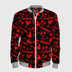 Мужской бомбер Fortnite pattern game red