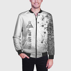 Бомбер мужской Fall Out Boy - white gradient по-вертикали, цвет: 3D-черный — фото 2