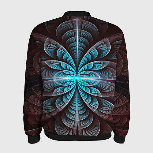Мужской бомбер Оптический узор психоделика / 3D-Черный – фото 2