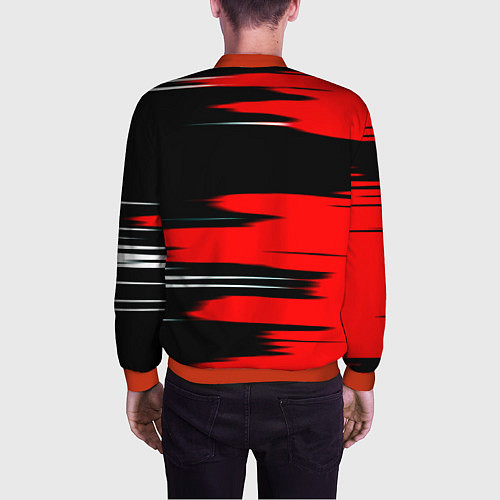 Мужской бомбер Россия полосы краски / 3D-Красный – фото 4