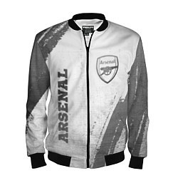 Бомбер мужской Arsenal - white gradient вертикально, цвет: 3D-черный