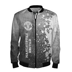 Мужской бомбер Manchester United - grey gradient по-вертикали