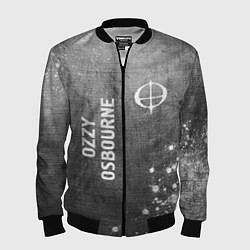 Бомбер мужской Ozzy Osbourne - grey gradient вертикально, цвет: 3D-черный