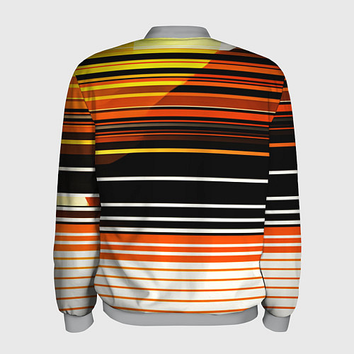 Мужской бомбер Разноцветные вертикальные линии / 3D-Меланж – фото 2