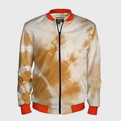Бомбер мужской Коричневый тай дай, цвет: 3D-красный