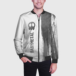 Бомбер мужской Babymetal - white gradient по-вертикали, цвет: 3D-черный — фото 2