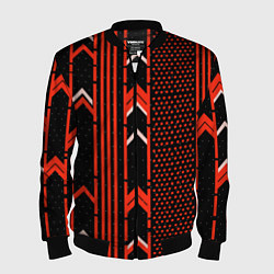 Бомбер мужской Красные обои на чёрном фоне, цвет: 3D-черный