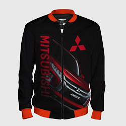 Бомбер мужской Mitsubishi логотип, цвет: 3D-красный
