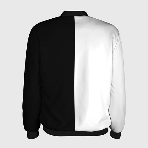 Мужской бомбер Близнецы чёрно-белое / 3D-Черный – фото 2