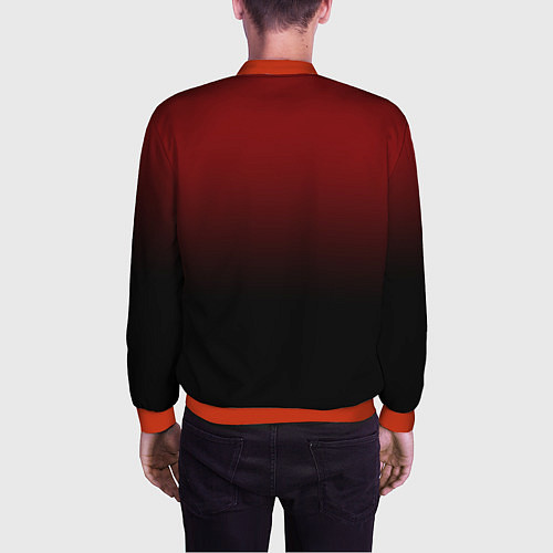 Мужской бомбер Девушка и Lamborghini / 3D-Красный – фото 4