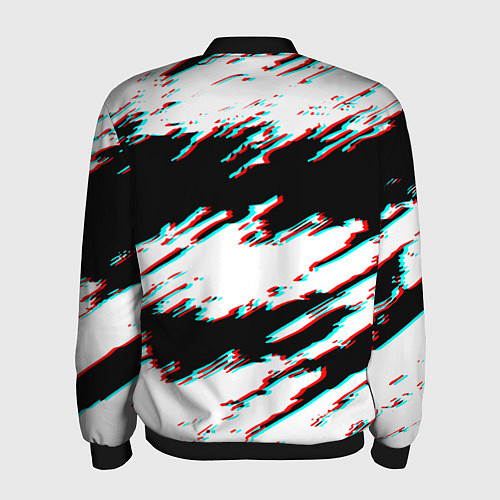 Мужской бомбер Nasa glitch color / 3D-Черный – фото 2