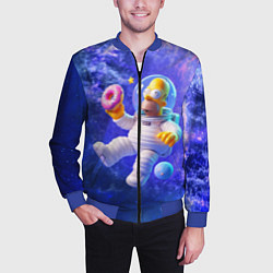 Бомбер мужской Homer Simpson is a brave astronaut, цвет: 3D-синий — фото 2