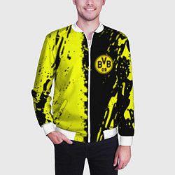 Бомбер мужской Borussia краски текстура, цвет: 3D-белый — фото 2