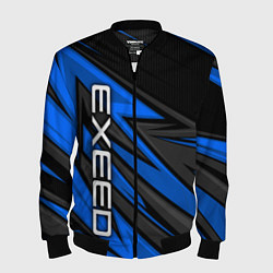 Мужской бомбер Exeed - синяя абстракция