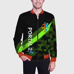 Бомбер мужской Portal camo steel geometry, цвет: 3D-красный — фото 2
