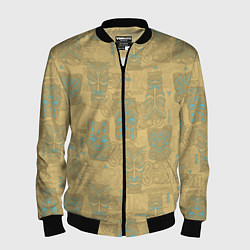 Бомбер мужской Маски Тики, цвет: 3D-черный