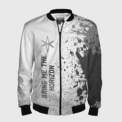 Бомбер мужской Bring Me the Horizon - white gradient по-вертикали, цвет: 3D-черный