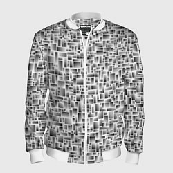 Бомбер мужской Сияние геометрии, цвет: 3D-белый