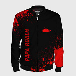 Бомбер мужской Papa Roach - red gradient вертикально, цвет: 3D-черный