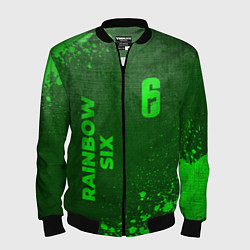 Бомбер мужской Rainbow Six - green gradient вертикально, цвет: 3D-черный