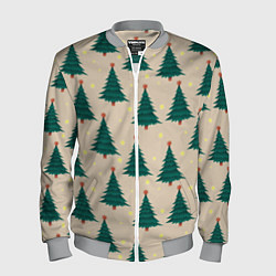 Бомбер мужской Новогодняя ель, цвет: 3D-меланж