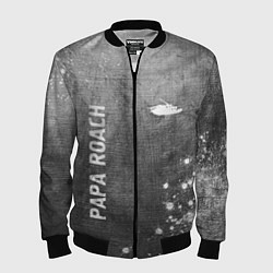 Мужской бомбер Papa Roach - grey gradient вертикально