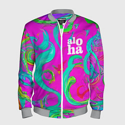 Бомбер мужской Abstract floral pattern - aloha, цвет: 3D-меланж