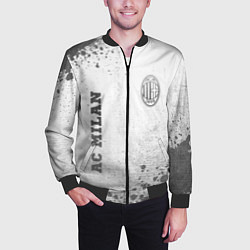 Бомбер мужской AC Milan - white gradient вертикально, цвет: 3D-черный — фото 2