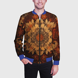 Бомбер мужской Узор в старинном стиле, цвет: 3D-синий — фото 2