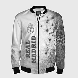 Бомбер мужской Real Madrid - white gradient по-вертикали, цвет: 3D-черный