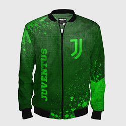 Бомбер мужской Juventus - green gradient вертикально, цвет: 3D-черный