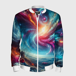 Мужской бомбер Fantastic neon space landscape - ai art fantasy