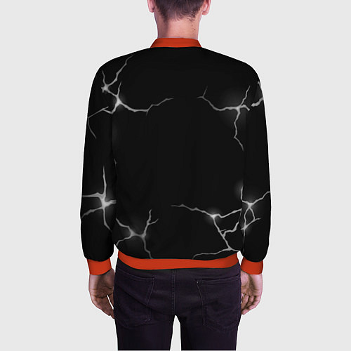 Мужской бомбер The split / 3D-Красный – фото 4